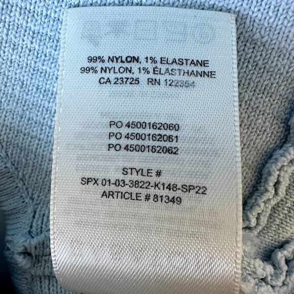 Aritzia Babaton Sculpt Knit Deep V Crop Top Tank Cement Blue M - Picture 8 of 11